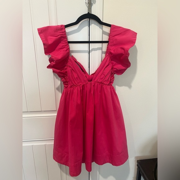For Love & Lemons Clementine Mini Dress - pink - small - Picture 7 of 8